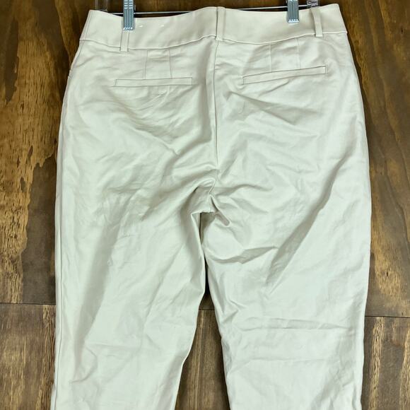 LOFT Womens Pants Tan Mid Rise The Curvy Riviera Ankle Stretch 6 - Picture 12 of 13